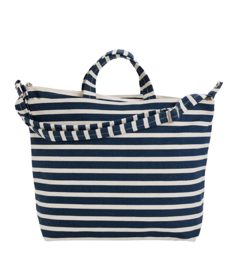 BAGGU Horizontal Duck Bag- Navy Striped
